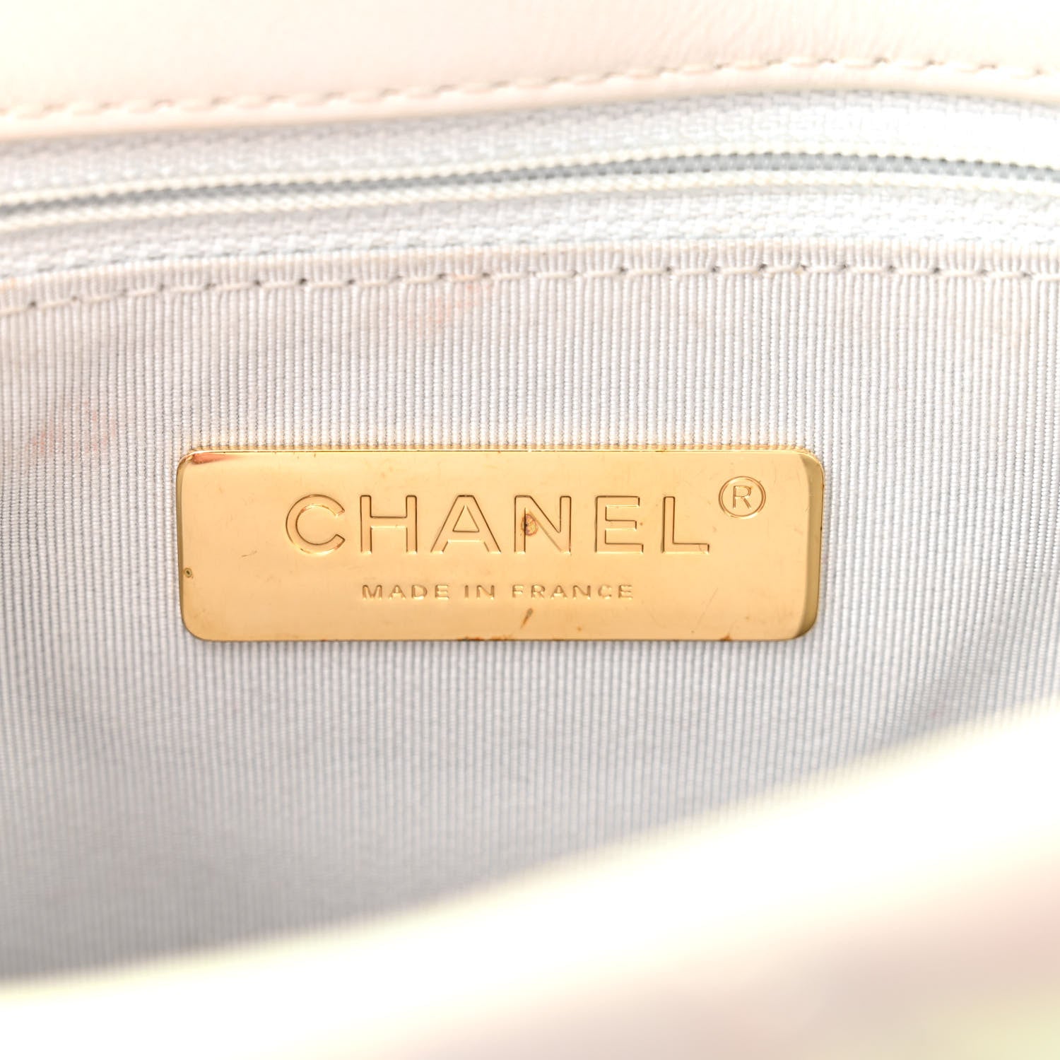 Chanel Iridescent Calfskin Quilted Medium Chanel 19 Flap White 6 of 10