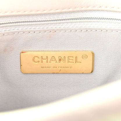 Chanel Iridescent Calfskin Quilted Medium Chanel 19 Flap White 6 of 10