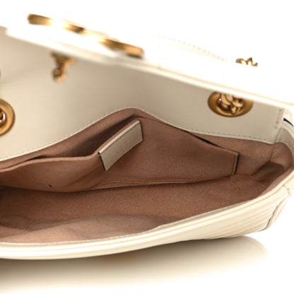 Gucci Calfskin Matelasse Mini GG Marmont Shoulder Bag White 4 of 21