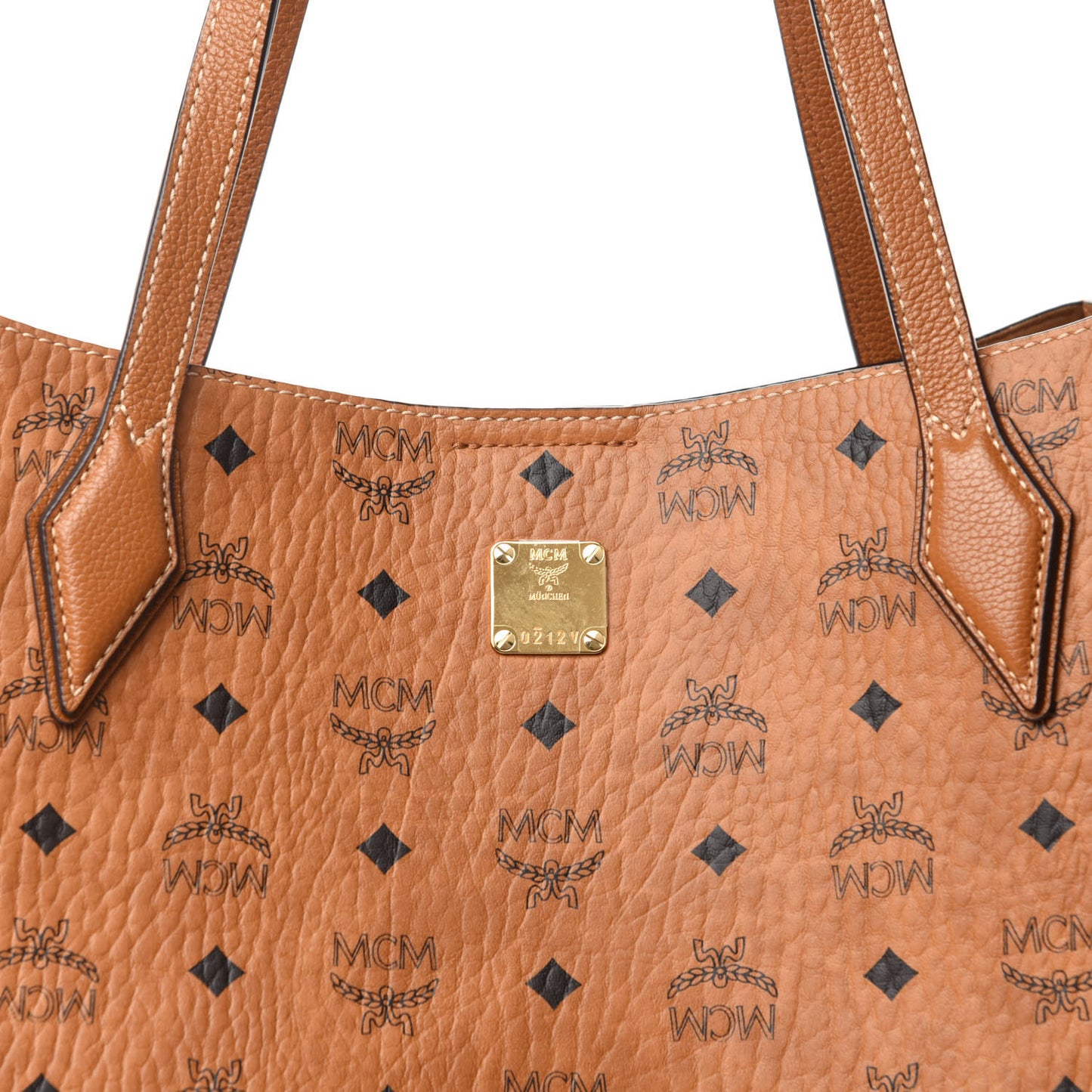 Visetos Large Luisa Shopper Tote Cognac