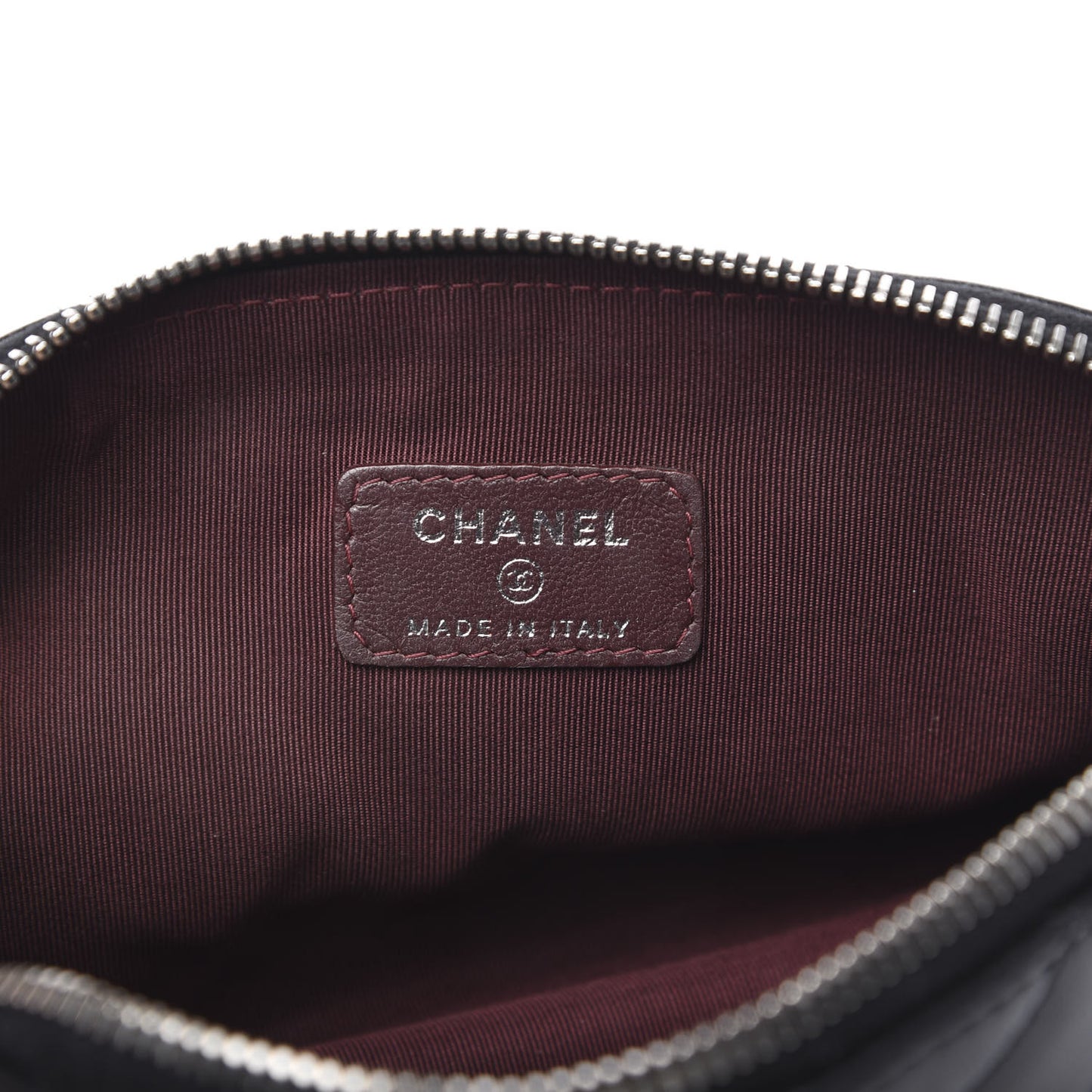 Lambskin Quilted Cosmetic Case Black