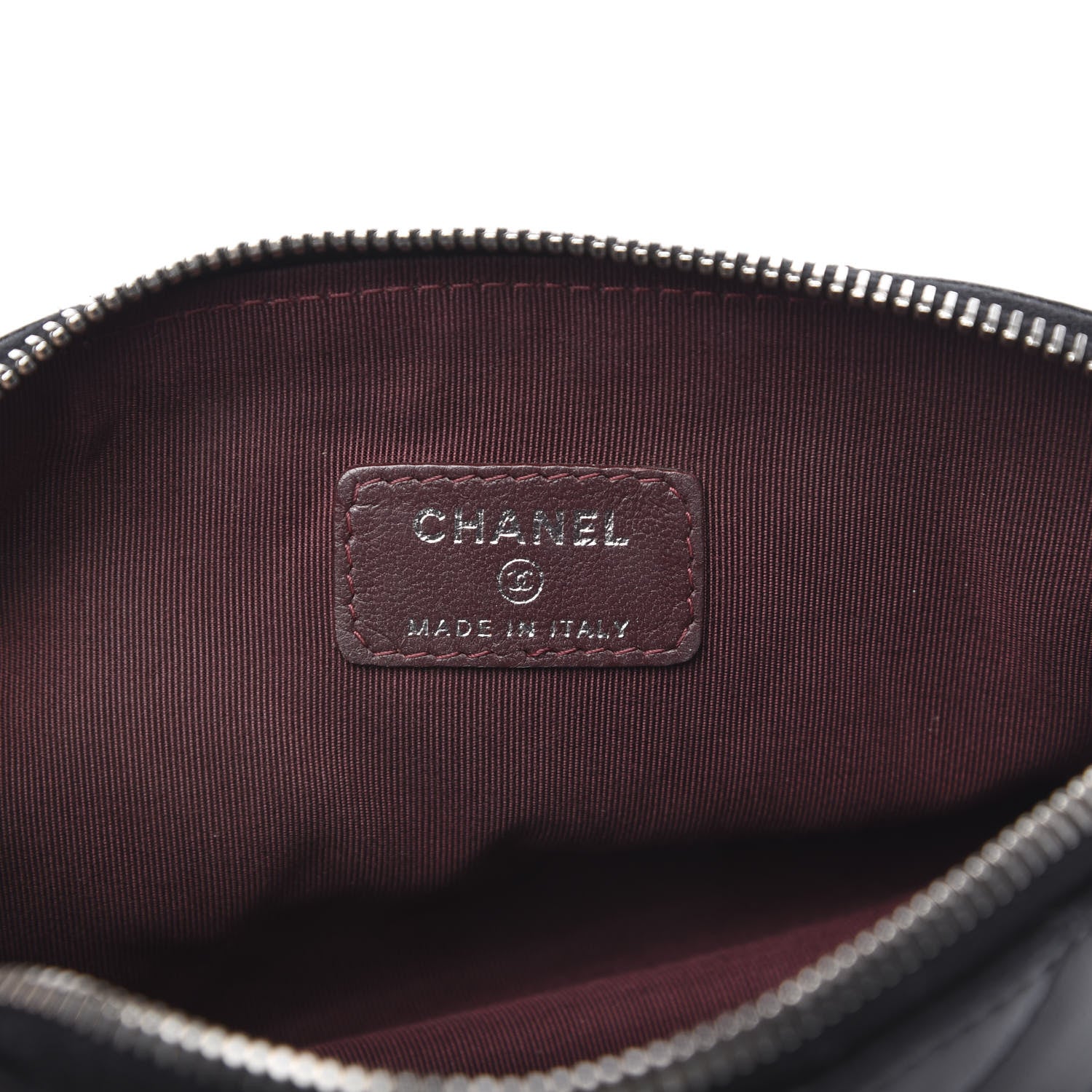 Chanel Lambskin Quilted Cosmetic Case Black 6 of 10