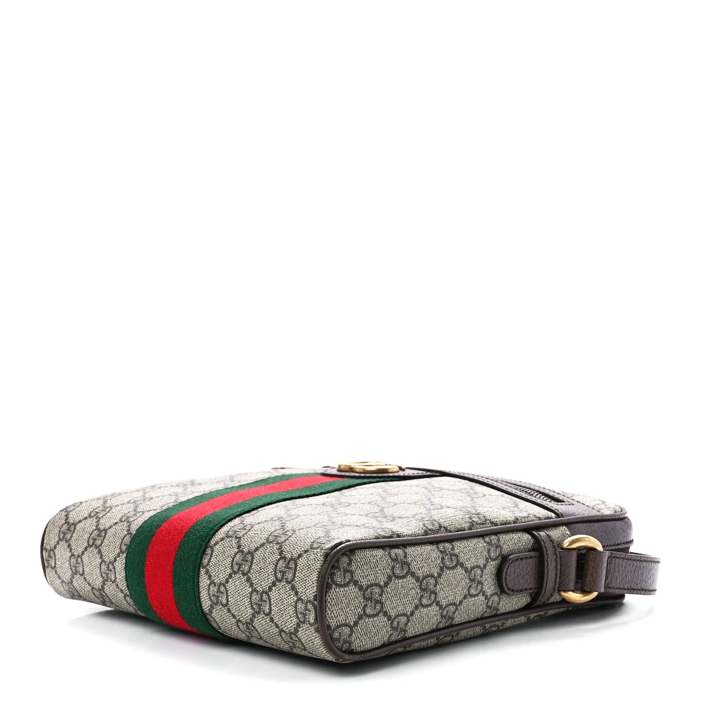 GG Supreme Monogram Web Small Ophidia Messenger Bag Brown