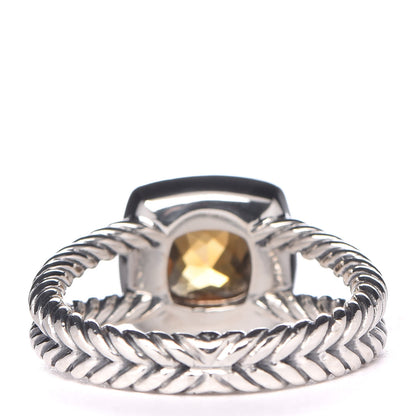 David Yurman Sterling Silver Diamond Citrine 7mm Petite Albion Ring 56 7.75 4 of 5