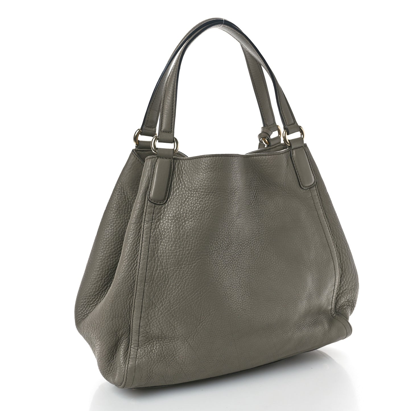 Pebbled Calfskin Medium Soho Shoulder Bag New Fango