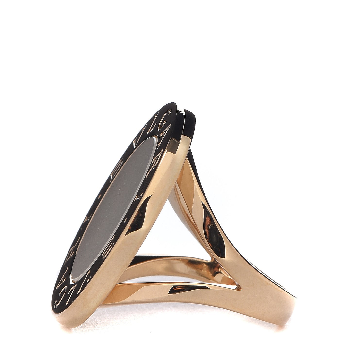 18K Yellow Gold Mother of Pearl BVLGARI BVLGARI Ring 52 6