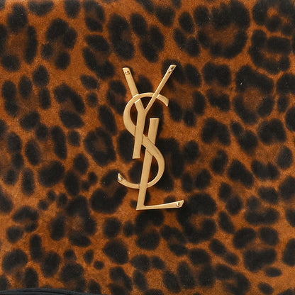 Saint Laurent Calfskin Leopard Print Monogram Lou Camera Bag Black 8 of 10