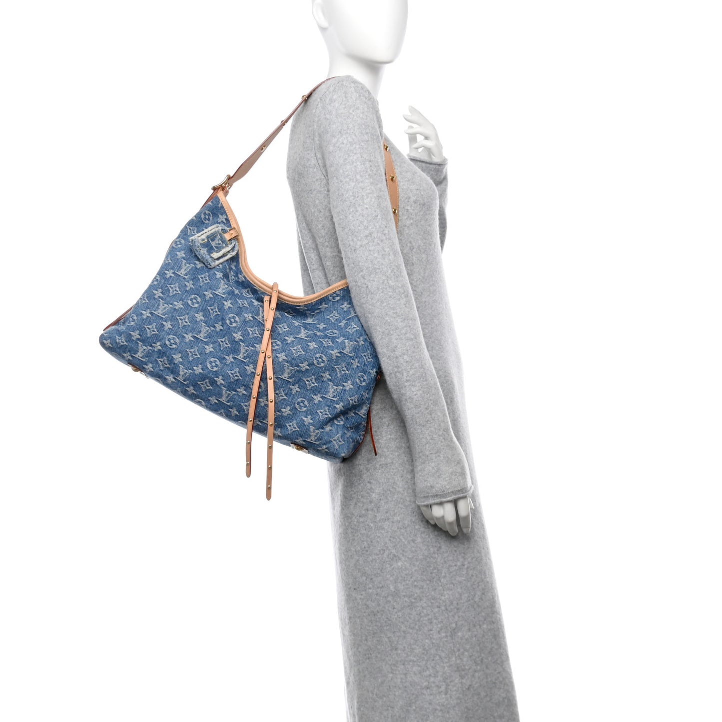 Monogram Denim CarryAll MM Blue