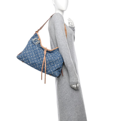 Louis Vuitton Monogram Denim CarryAll MM Blue 2 of 11