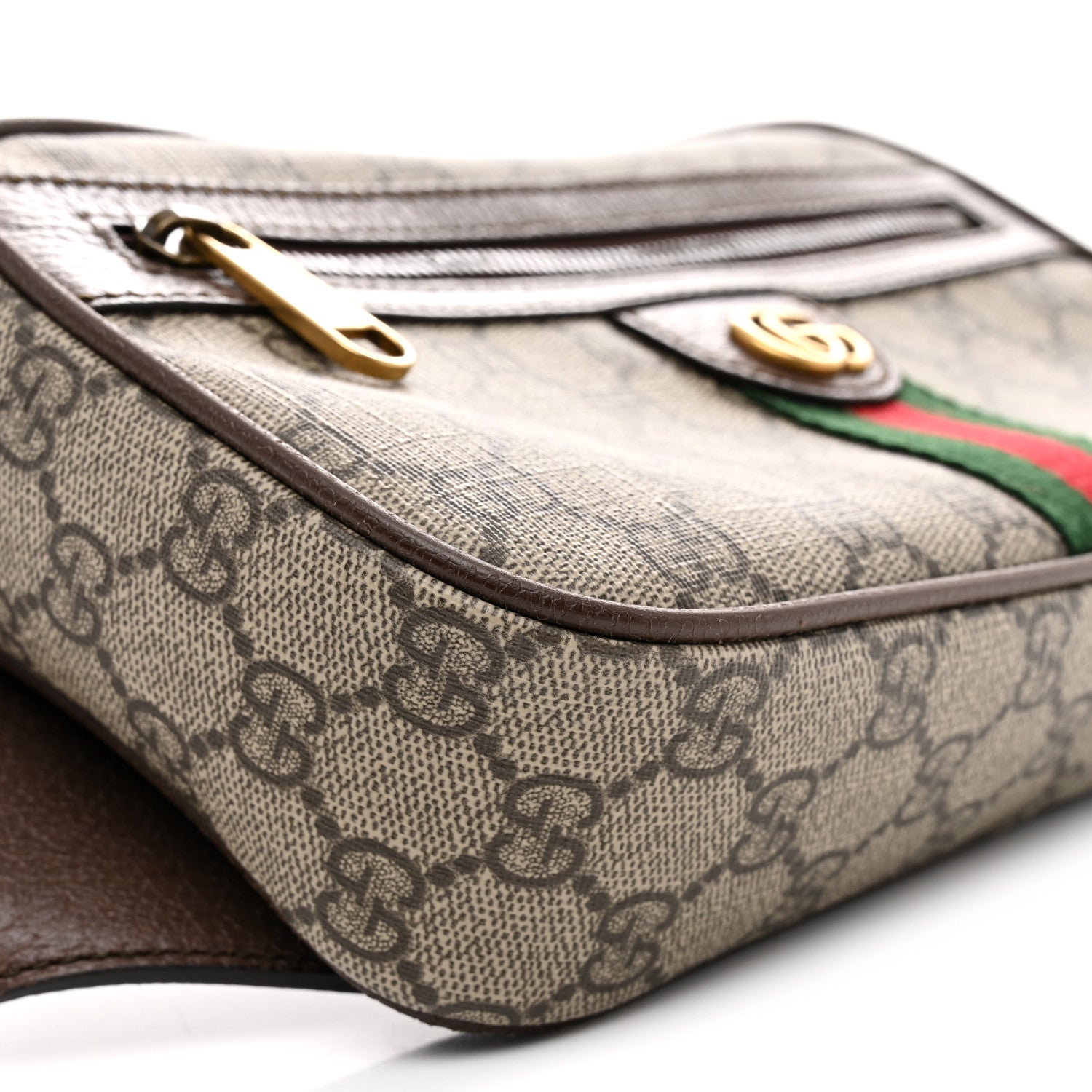 Gucci Soft GG Supreme Monogram Medium Ophidia Belt Bag Dark Brown 9 of 10
