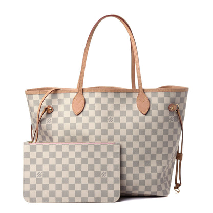 Louis Vuitton Damier Azur Neo Neverfull MM Rose Ballerine 1 of 12