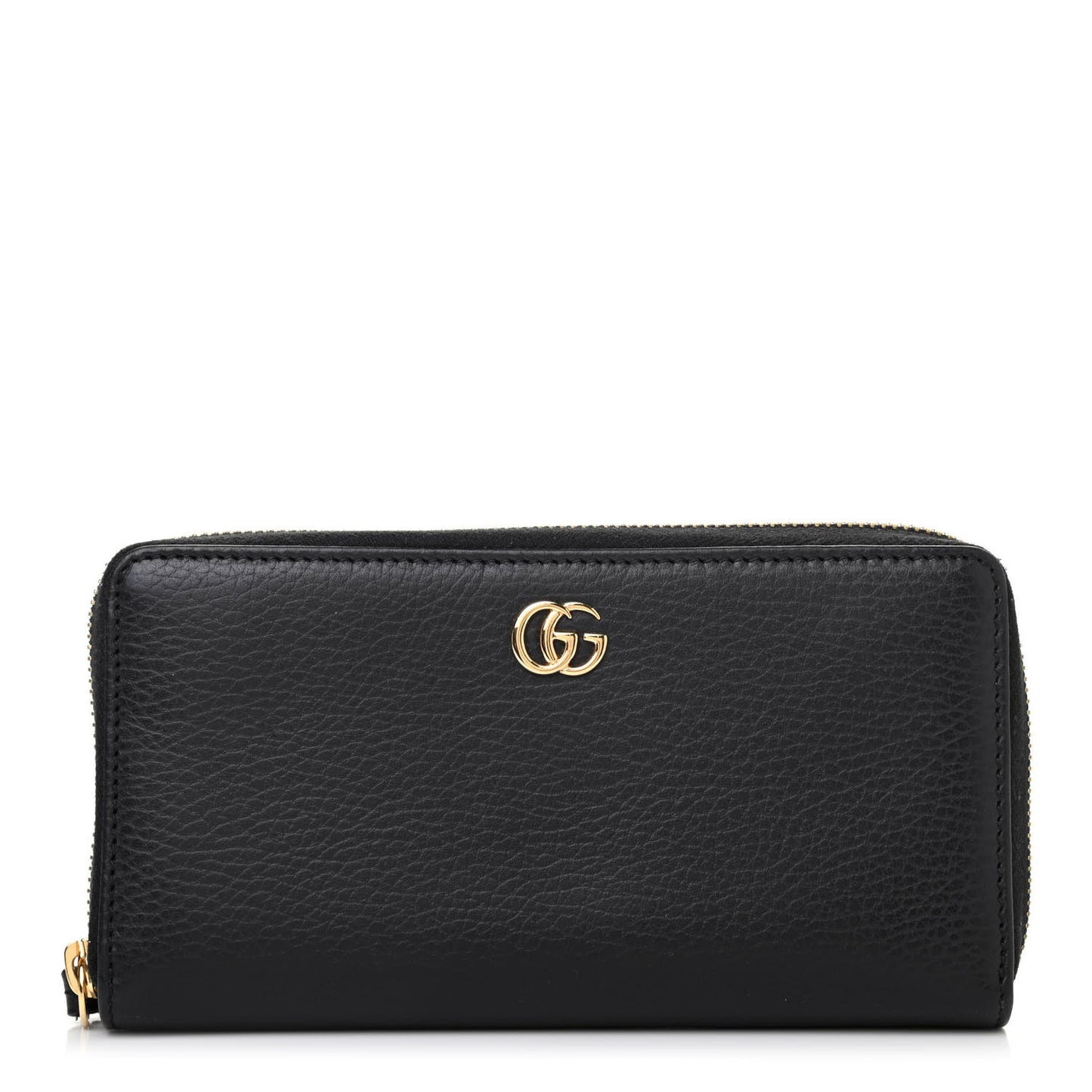 Dollar Calfskin GG Marmont Zip Around Wallet Black