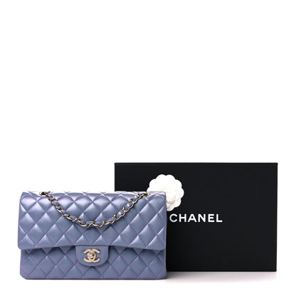 Chanel Iridescent Lambskin Quilted Medium Double Flap Light Purple 12 of 12