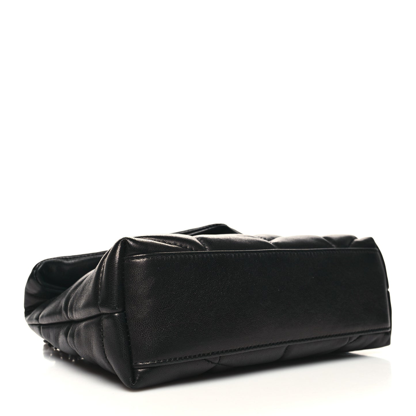 Lambskin Quilted Toy Loulou Puffer Monogram Chain Satchel Black