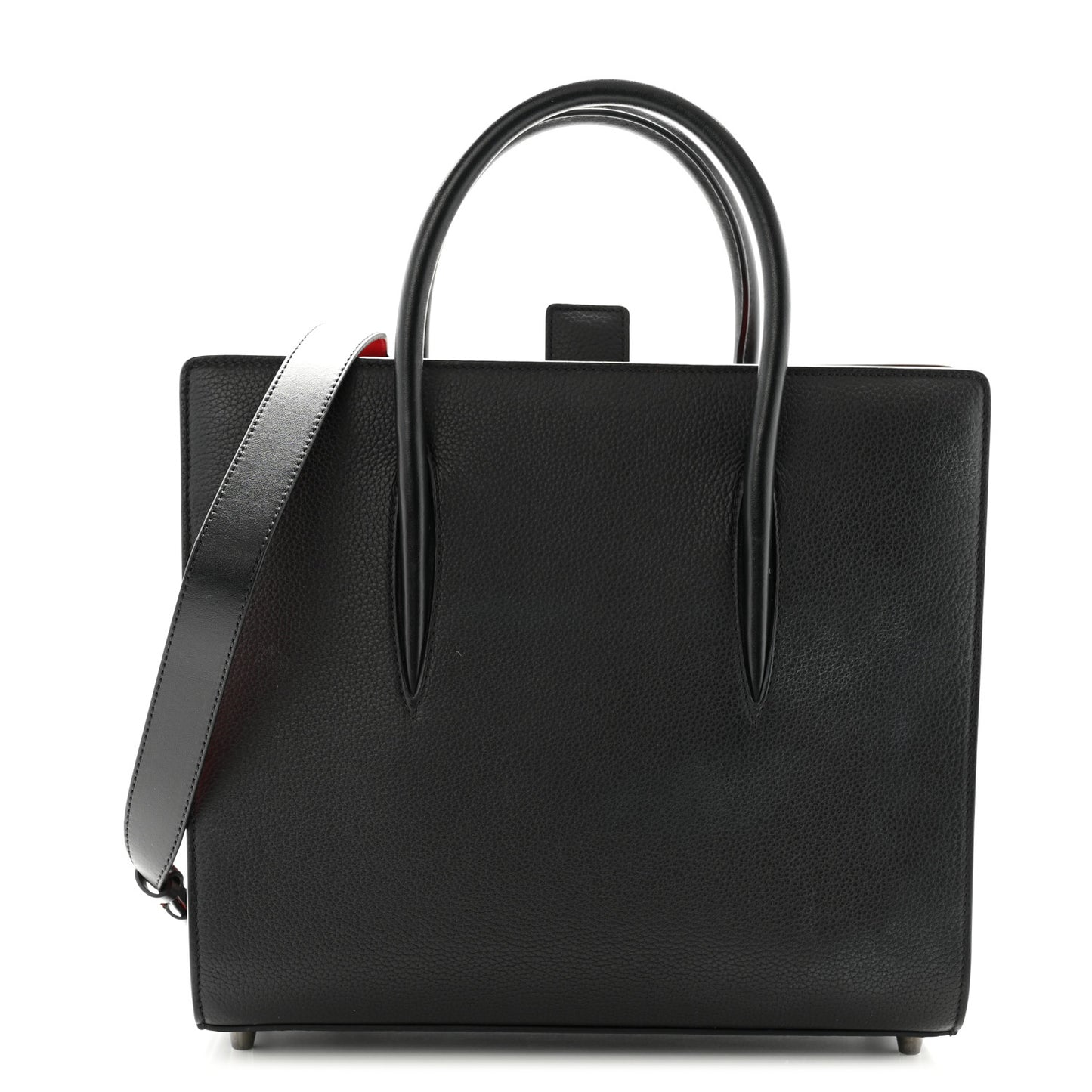 Calfskin Empire Patent Studded Medium Paloma Black