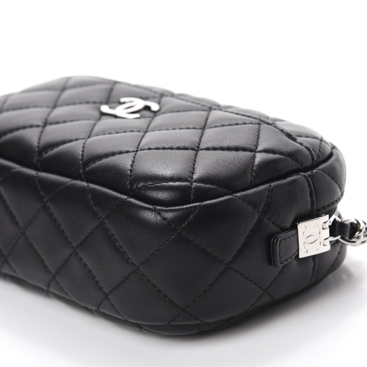 Chanel Lambskin Quilted Small Timeless Camera Case Black 7 of 11