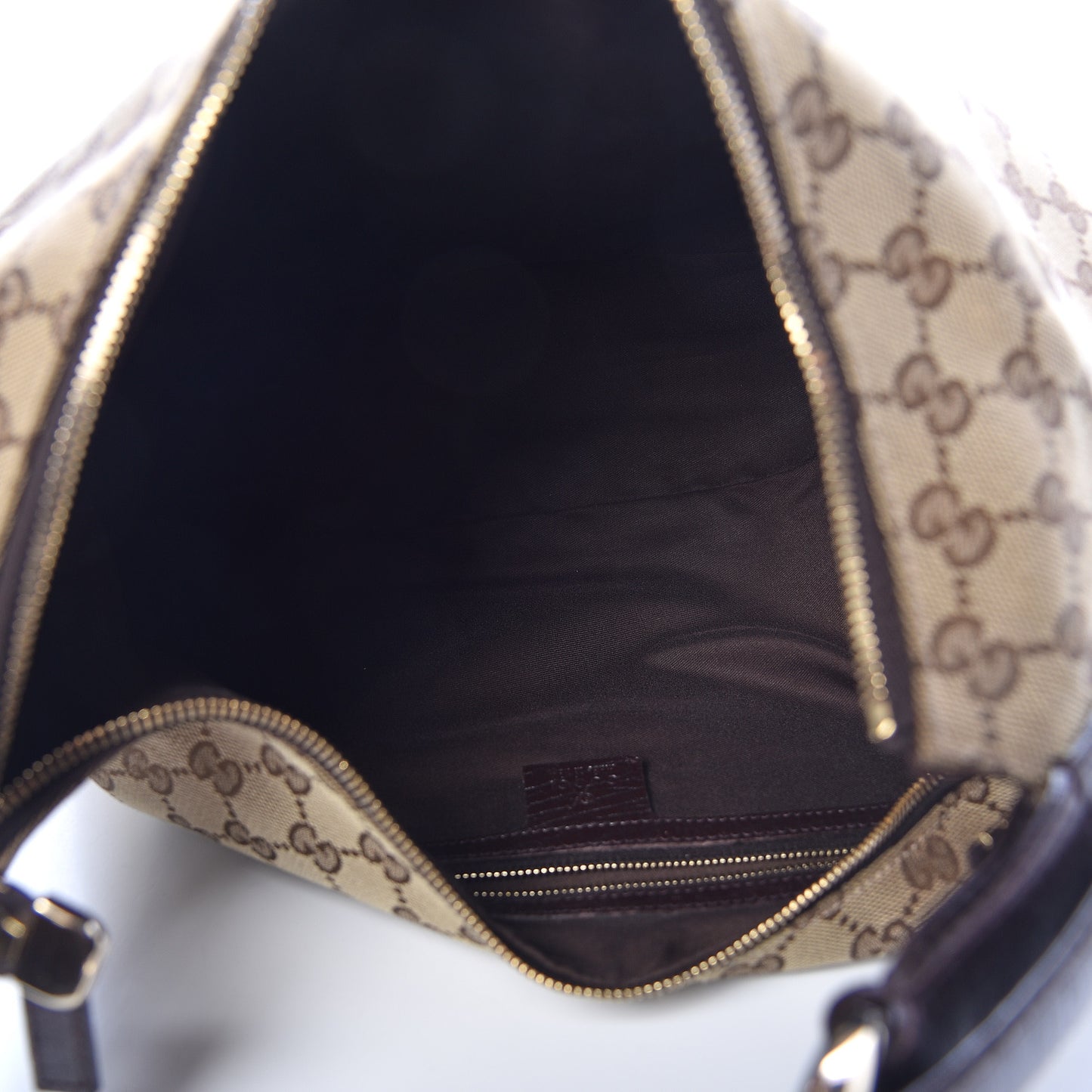 Monogram Medium Horsebit Chain Hobo Dark Brown