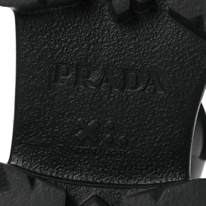 Prada Foam Rubber Triangle Logo Monolith 55mm Cage Sandals 40 Black 7 of 14