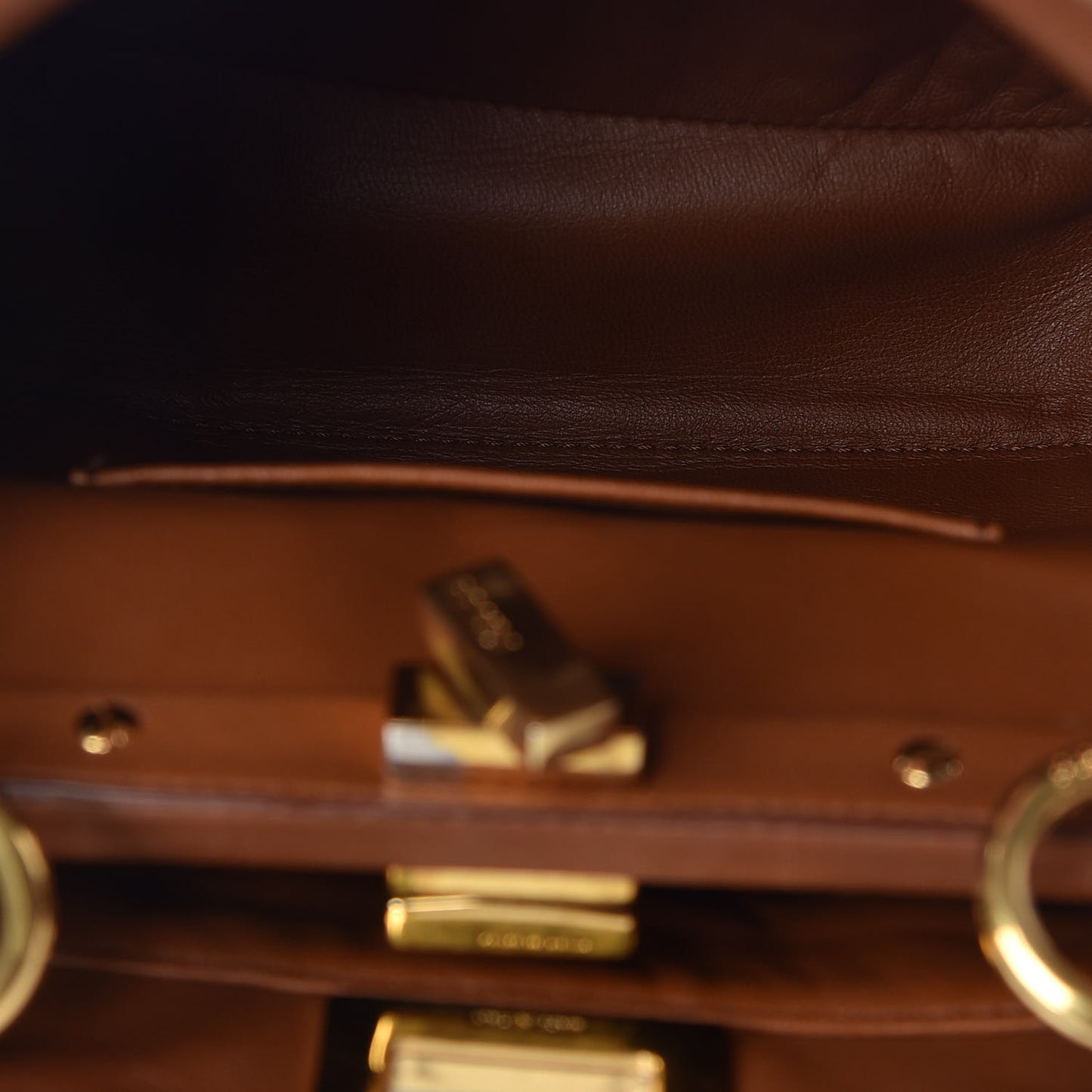 Nappa Mini Peekaboo Iconic Satchel Corteccia