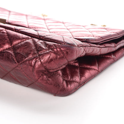 Chanel Metallic Aged Calfskin Quilted 2.55 Reissue 227 Flap Dark Red 9 of 14