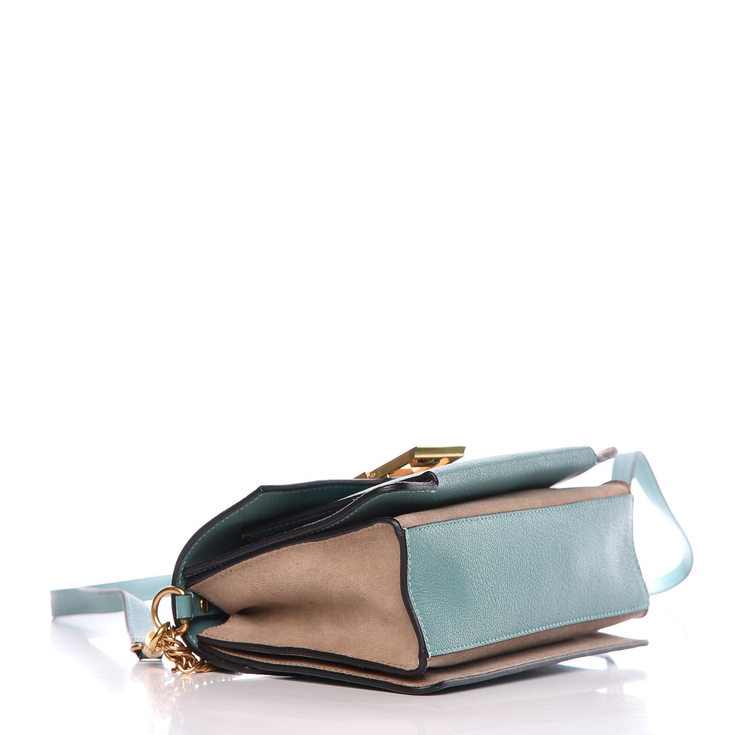 Sugar Goatskin Small GV3 Shoulder Bag Light Blue Tan