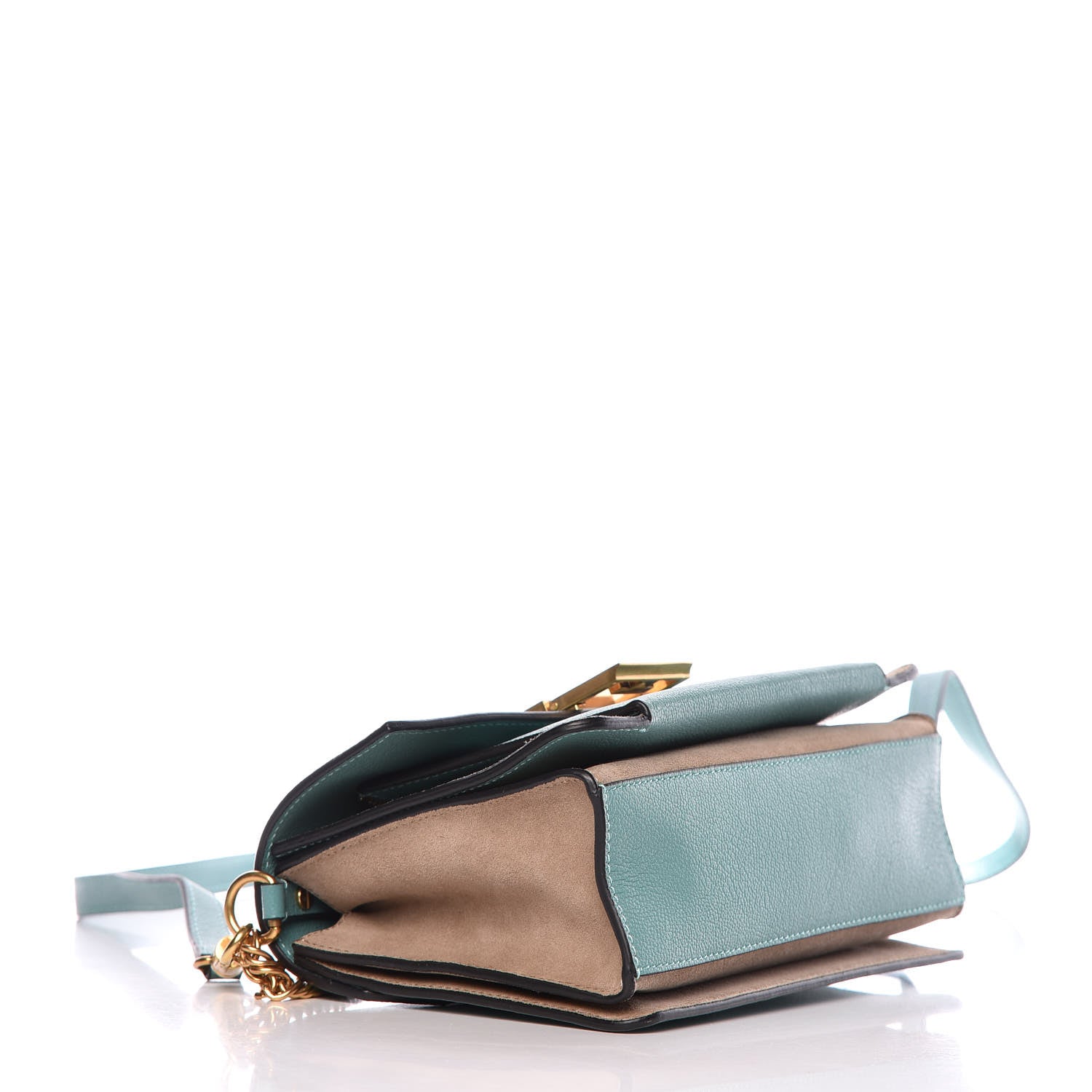 Givenchy Sugar Goatskin Small GV3 Shoulder Bag Light Blue Tan 4 of 9