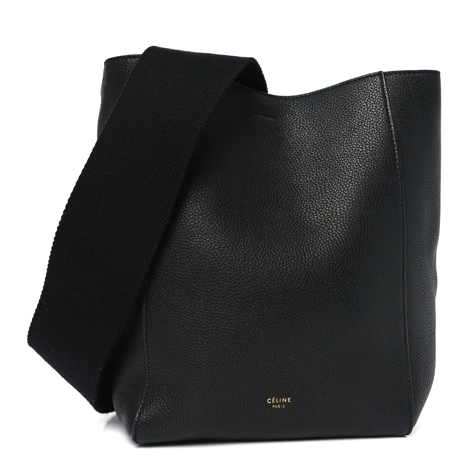 Celine Soft Grained Calfskin Small Sangle Bucket Bag Black 2 of 17
