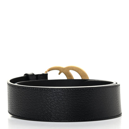 Gucci Textured Dollar Calfskin Double G 40mm Belt 70 28 Black 2 of 4