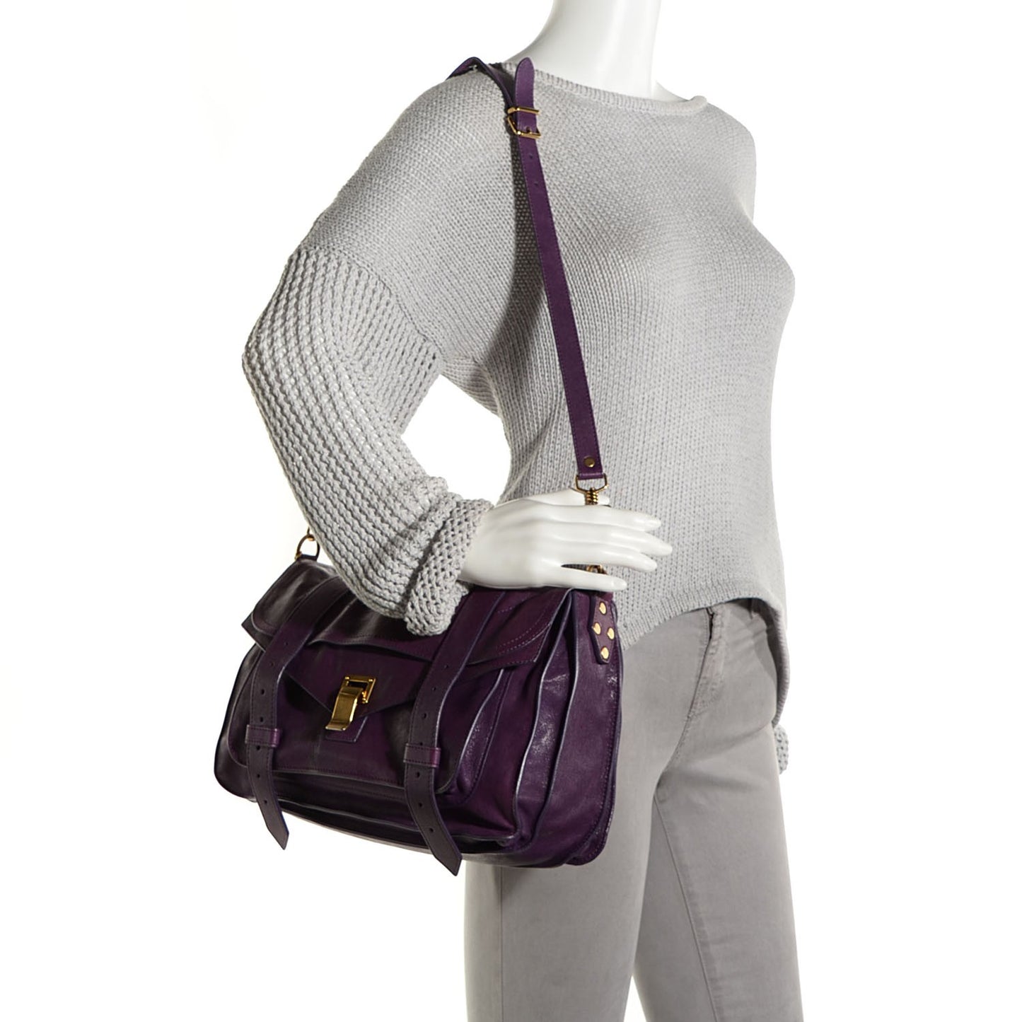 Lambskin Medium PS1 Satchel Plum