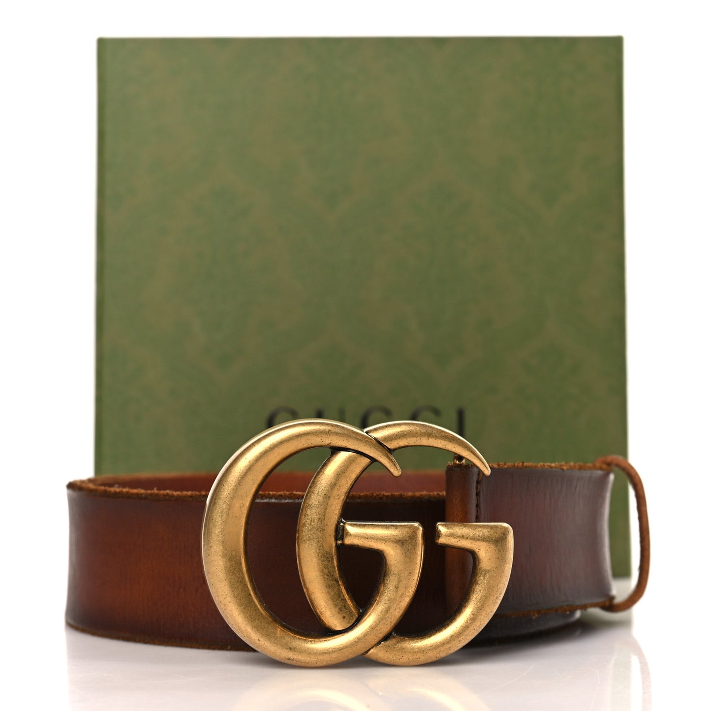 Faded Calfskin Double G 40mm Belt 95 38 Cuir