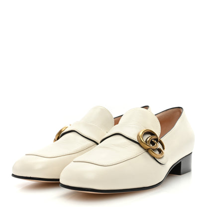Gucci Malaga Kid Womens GG Marmont Loafers 38 Mystic White 2 of 8