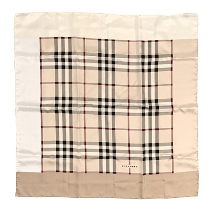 Burberry Silk House Check Square Scarf Beige 1 of 4