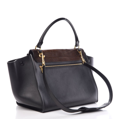 Celine Shaded Pony Hair Calfskin Medium Trapeze Brown 3 of 8