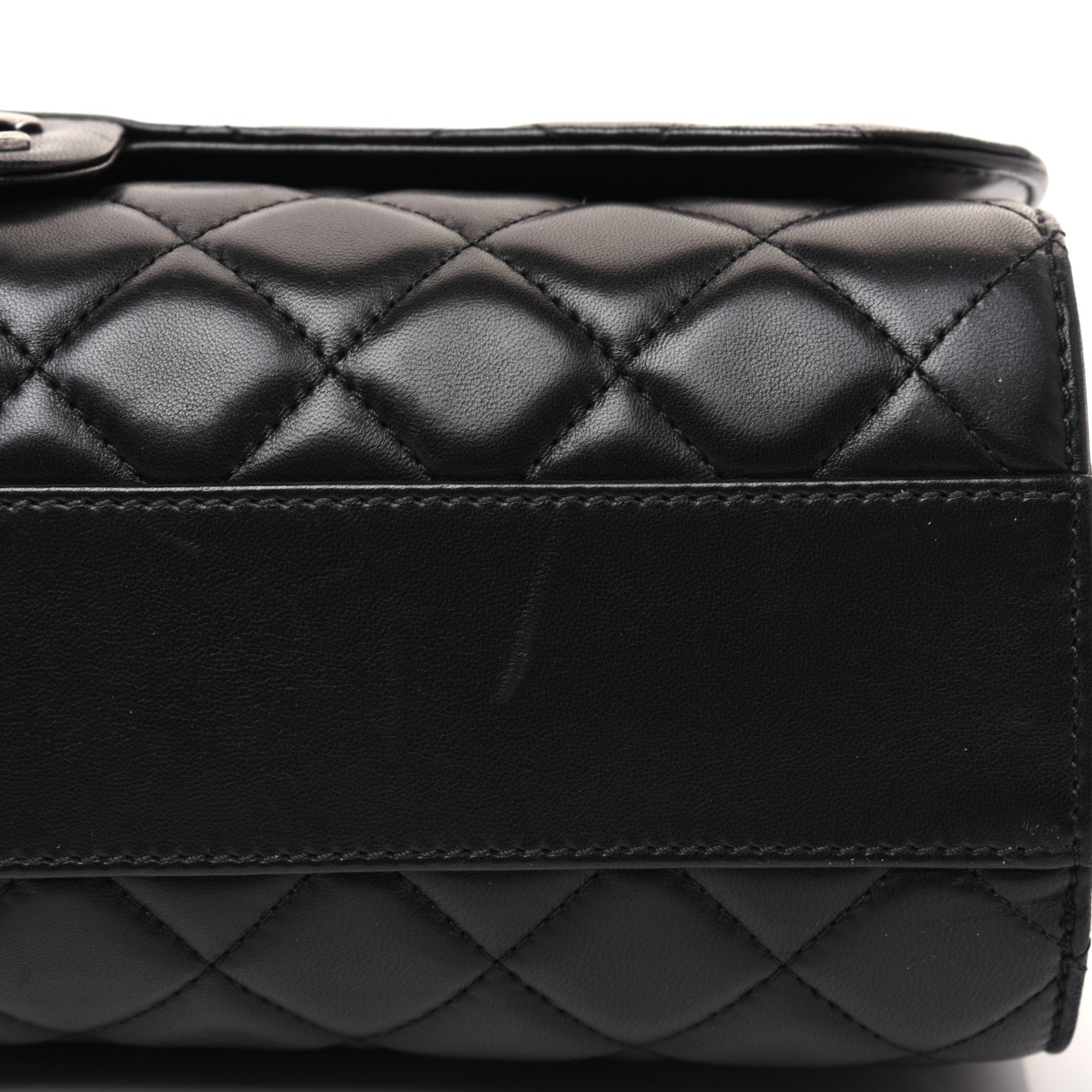 Chanel Lambskin Quilted Jumbo Grocery By Chanel Drawstring Shopping Bag Black 19 of 25