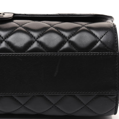 Chanel Lambskin Quilted Jumbo Grocery By Chanel Drawstring Shopping Bag Black 19 of 25