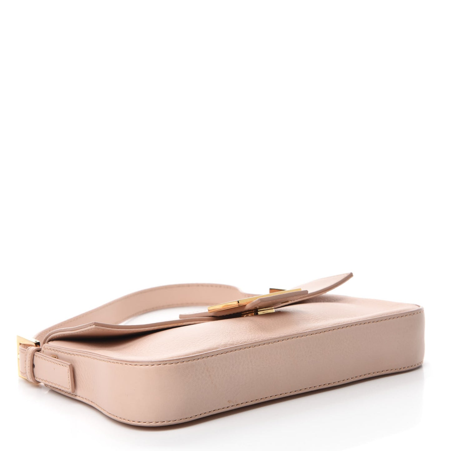 Vitello Enamel Interchangeable Strap Baguette Rosa Plaster