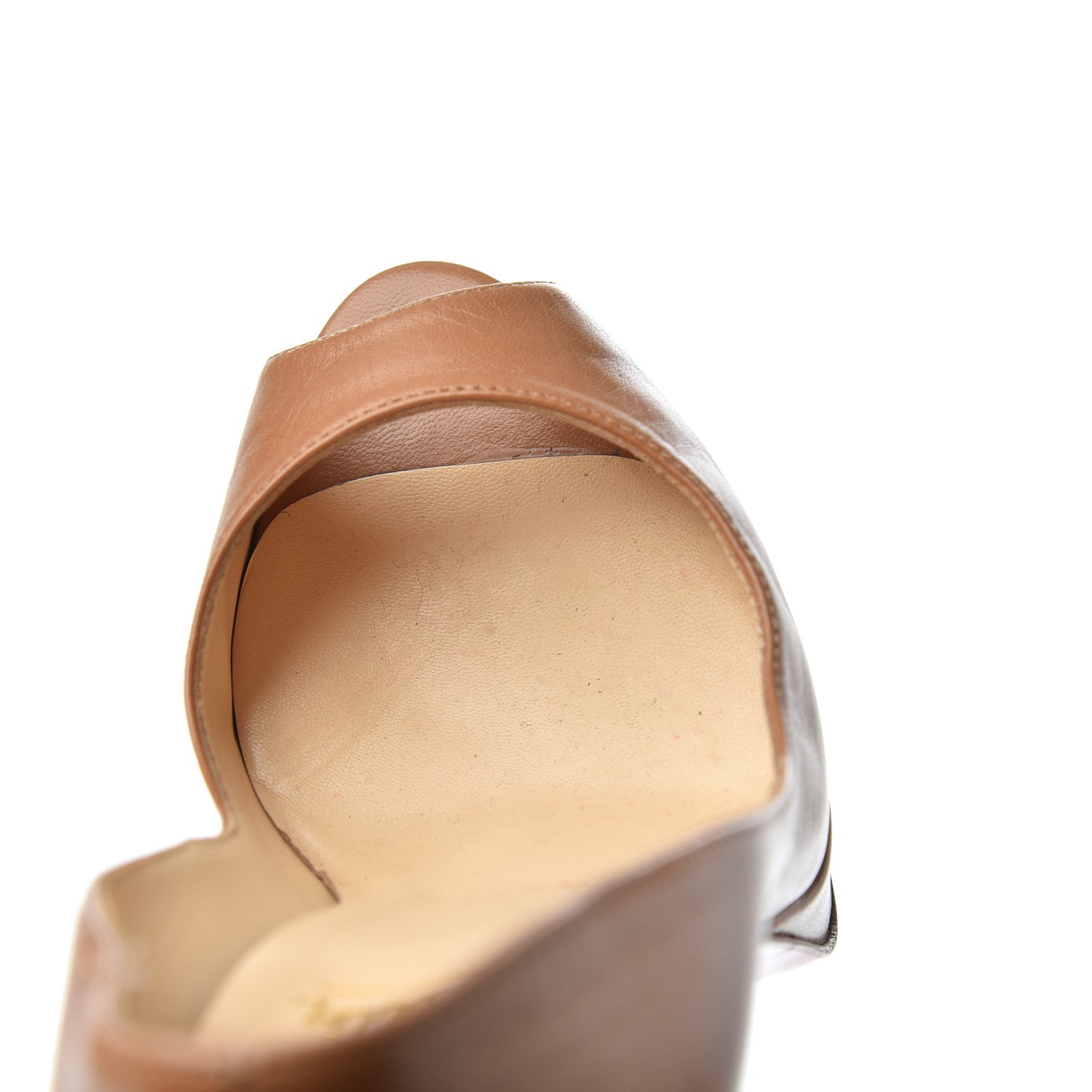Christian Louboutin Calfskin Lady Peep 150 Pumps 36 Safari 22 of 25