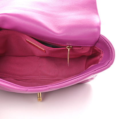Chanel Lambskin Quilted Medium Chanel 19 Flap Purple 5 of 9