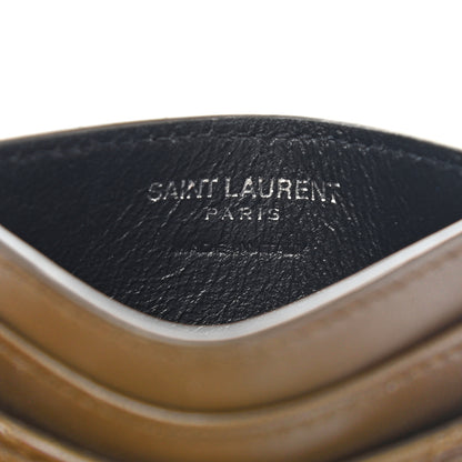 Saint Laurent Calfskin Y Quilted Monogram LouLou Credit Card Case Faggio 6 of 9