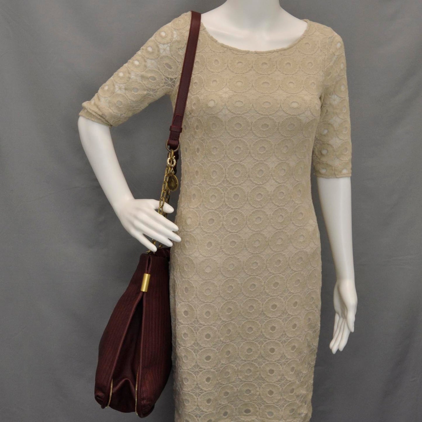 Goatskin Amalia Bucket Bag Aubergine