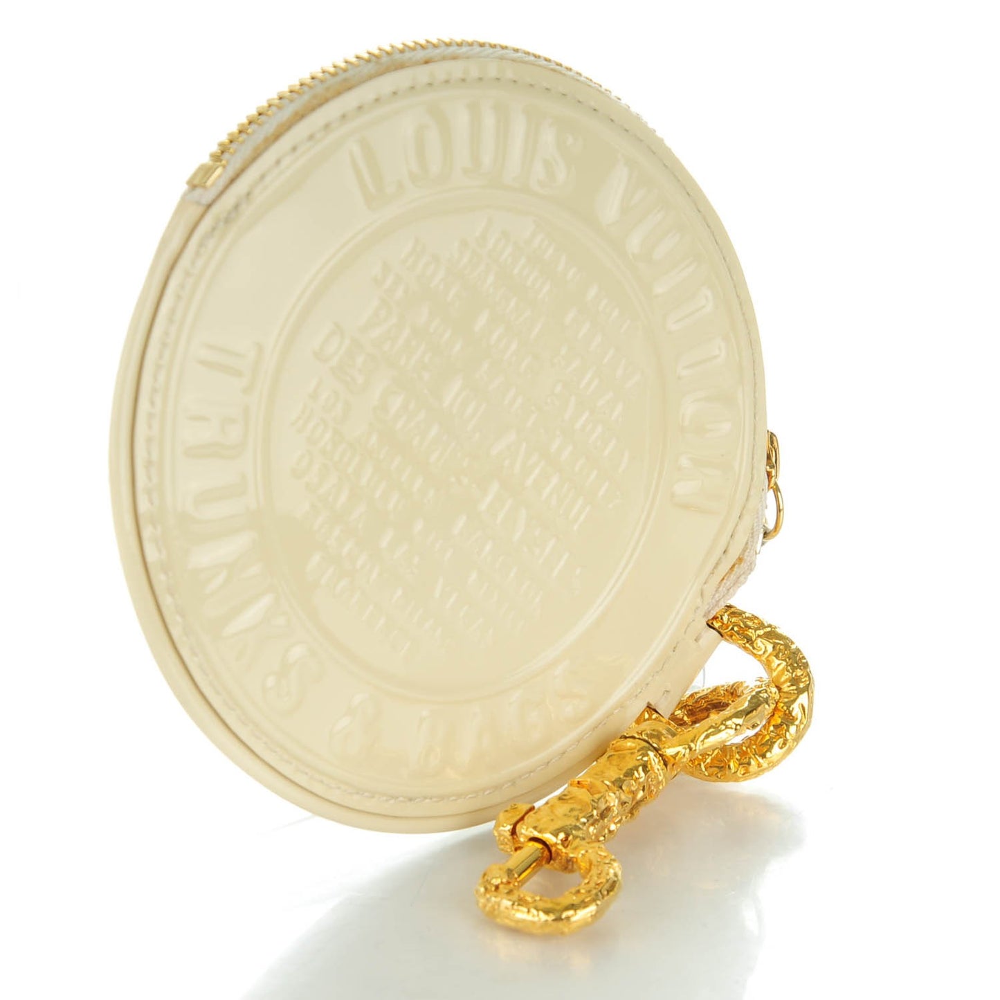 Vernis Trunks and Bags Porte-Monnaie Round Coin Purse Beige
