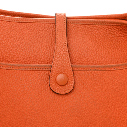Hermes Taurillon Clemence Evelyne III PM Orange 13 of 14