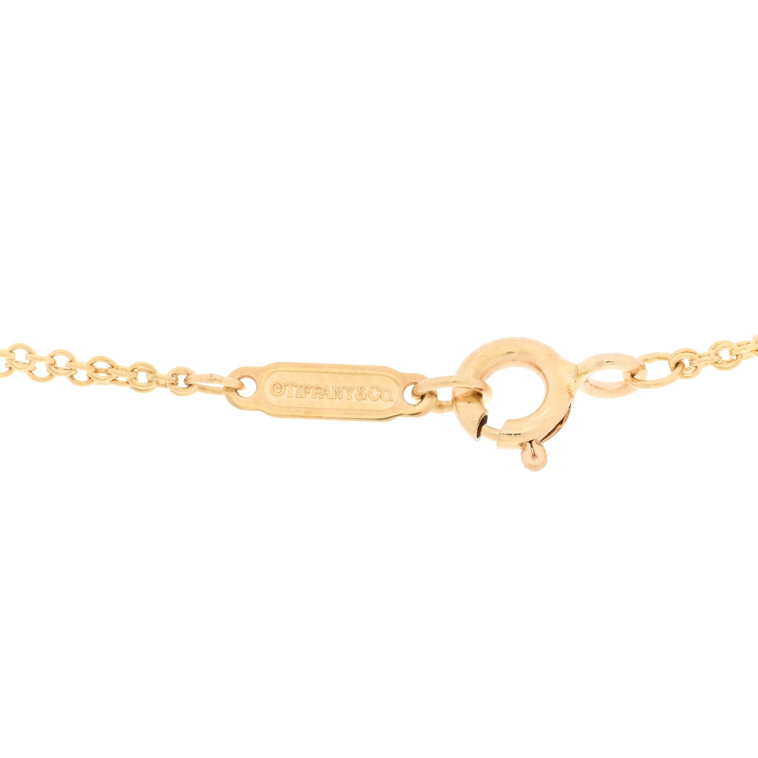 Tiffany 18K Yellow Gold Infinity Double Chain Pendant Necklace 3 of 3