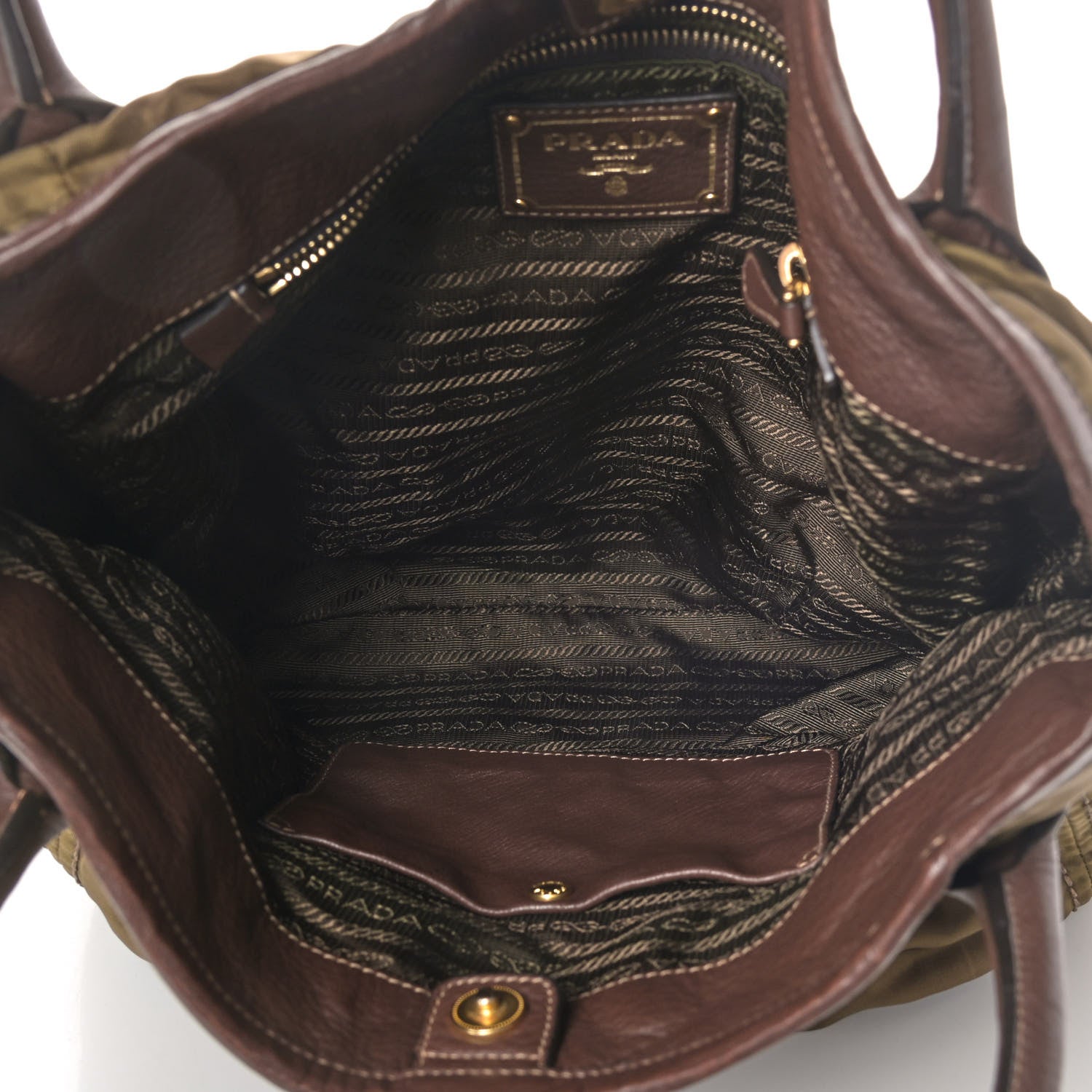 Prada Tessuto Nylon Shoulder Bag Cocco 4 of 5