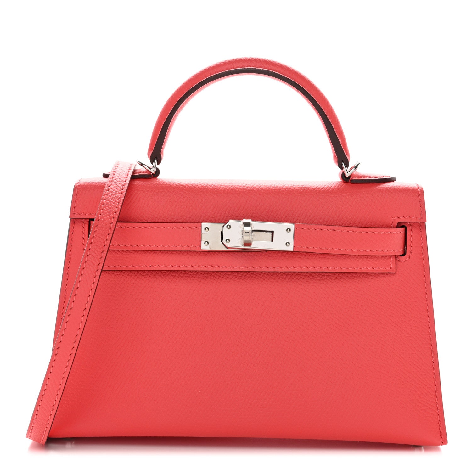 Hermes Epsom Verso Mini Kelly Sellier 20 Rose Jaipur Rouge Vif 3 of 31