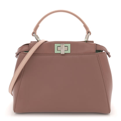 Fendi Nappa Colorblock Mini Peekaboo Iconic Satchel English Rose Plaster Oxigen 1 of 11