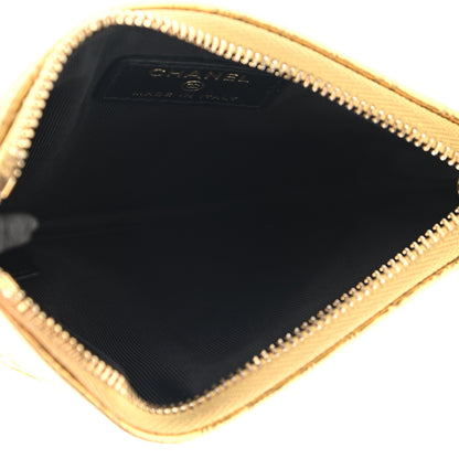 Chanel Metallic Calfskin Crocodile Embossed Cocodile Small Cosmetic Case Gold 5 of 7