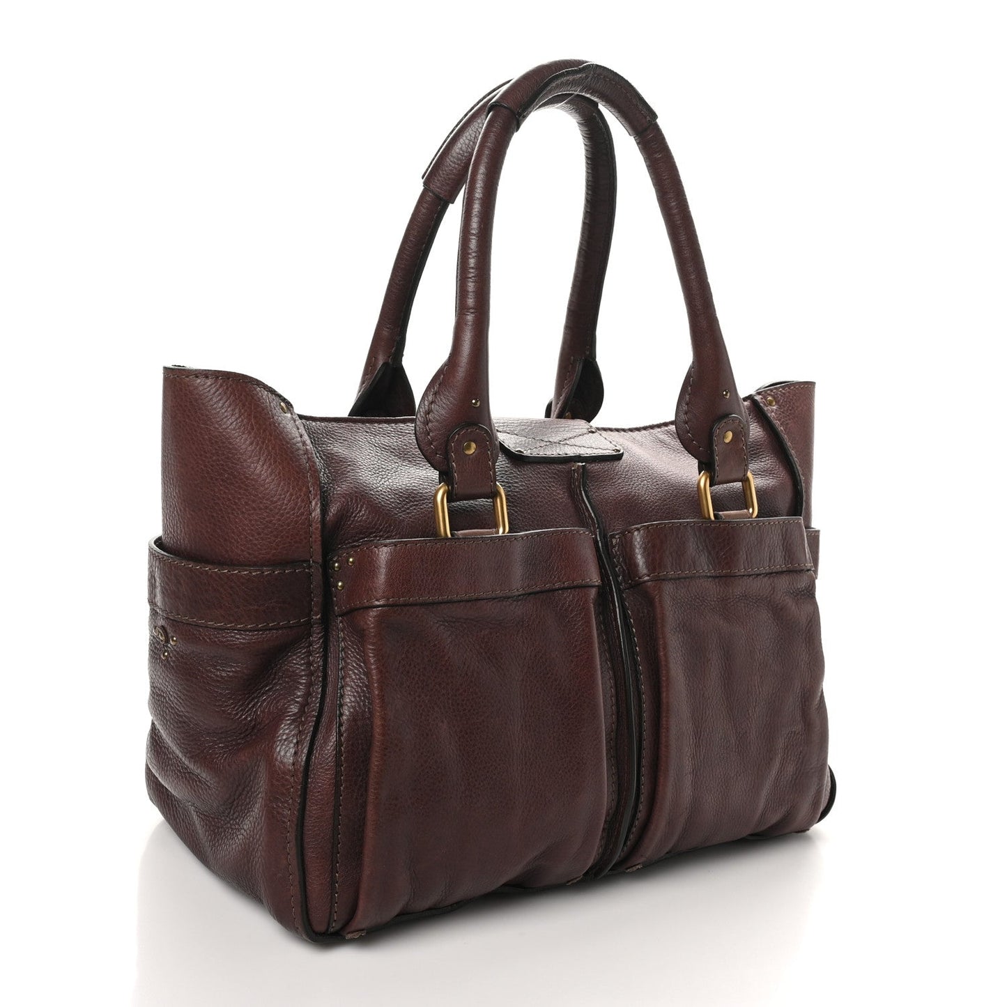 Calfskin Paddington Front Pocket Tote Chocolate