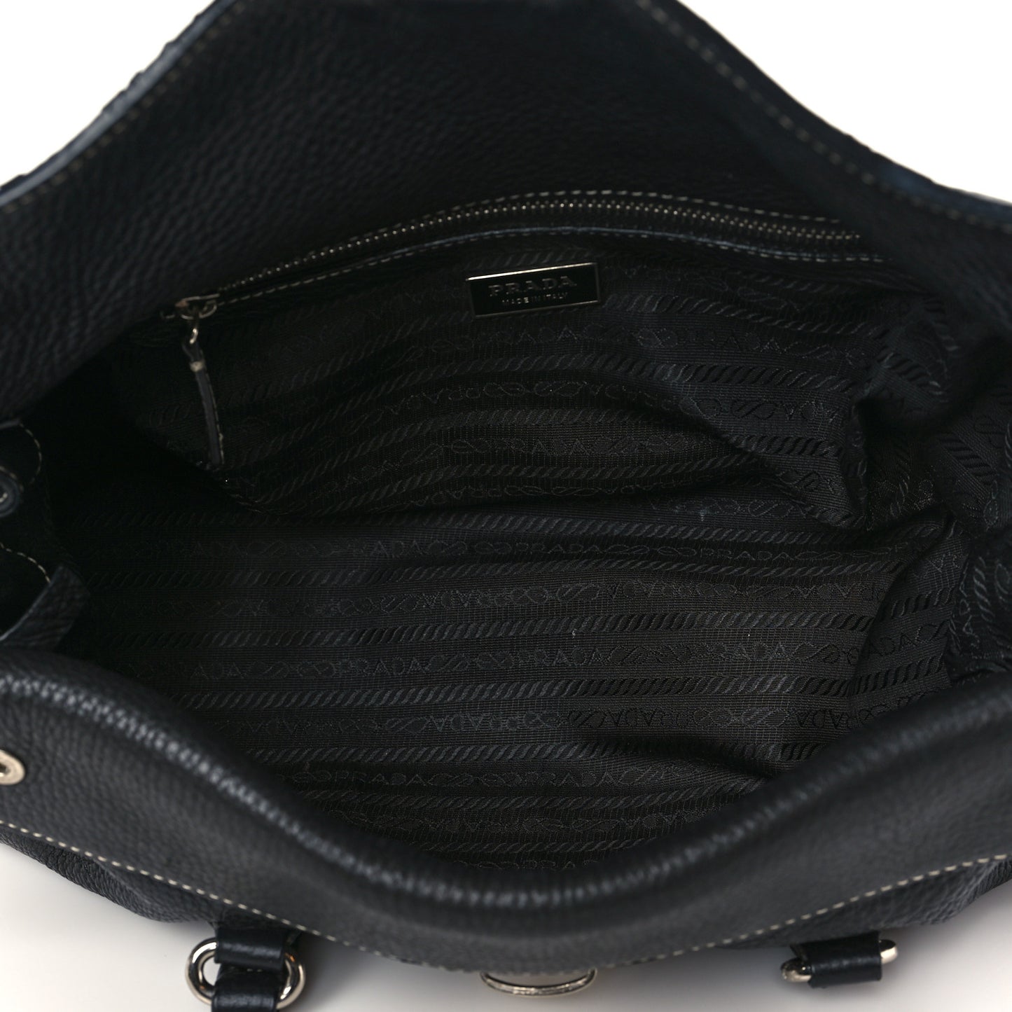 Vitello Daino Shoulder Bag Black