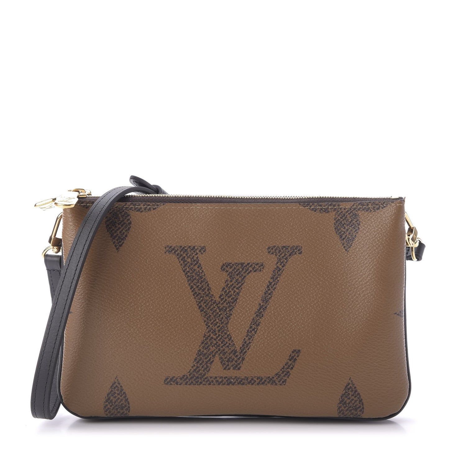 Reverse Monogram Giant Double Zip Pochette